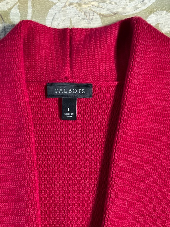 Red Talbots Cardigan Size L - Picture 5 of 5